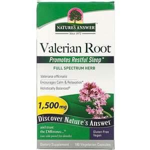 Nature's Answer, Valerian Root, 1,500 mcg, 180 Vegetarian Capsules - Supply Center USA