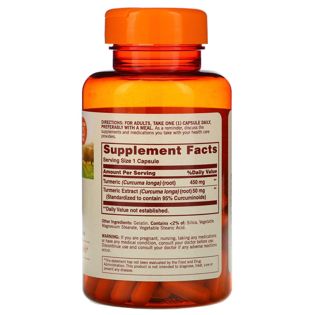 Sundown Naturals, Turmeric, 500 mg, 90 Capsules - HealthCentralUSA