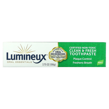 Lumineux Oral Essentials, Certified Non-Toxic Clean & Fresh Toothpaste, Mint, 3.75 oz (106 g) - Supply Center USA