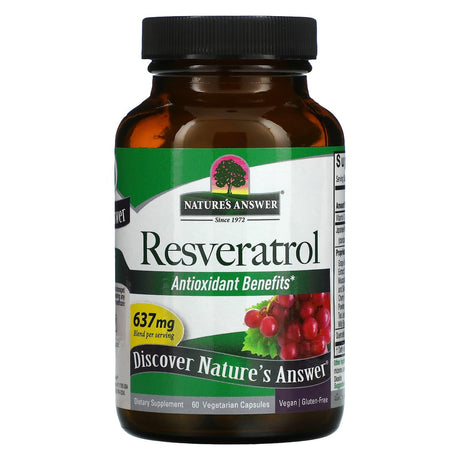 Nature's Answer, Resveratrol, 637 mg, 60 Vegetarian Capsules - Supply Center USA