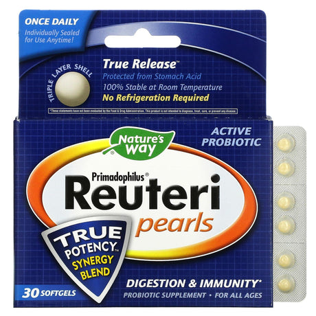 Nature's Way, Primadophilus Reuteri Pearls, 30 Softgels - Supply Center USA