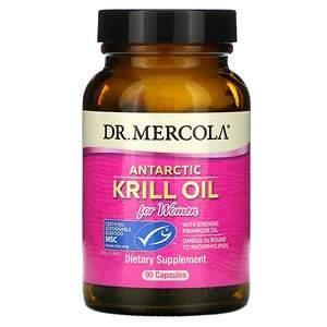 Dr. Mercola, Antarctic Krill Oil for Women, 90 Capsules - Supply Center USA