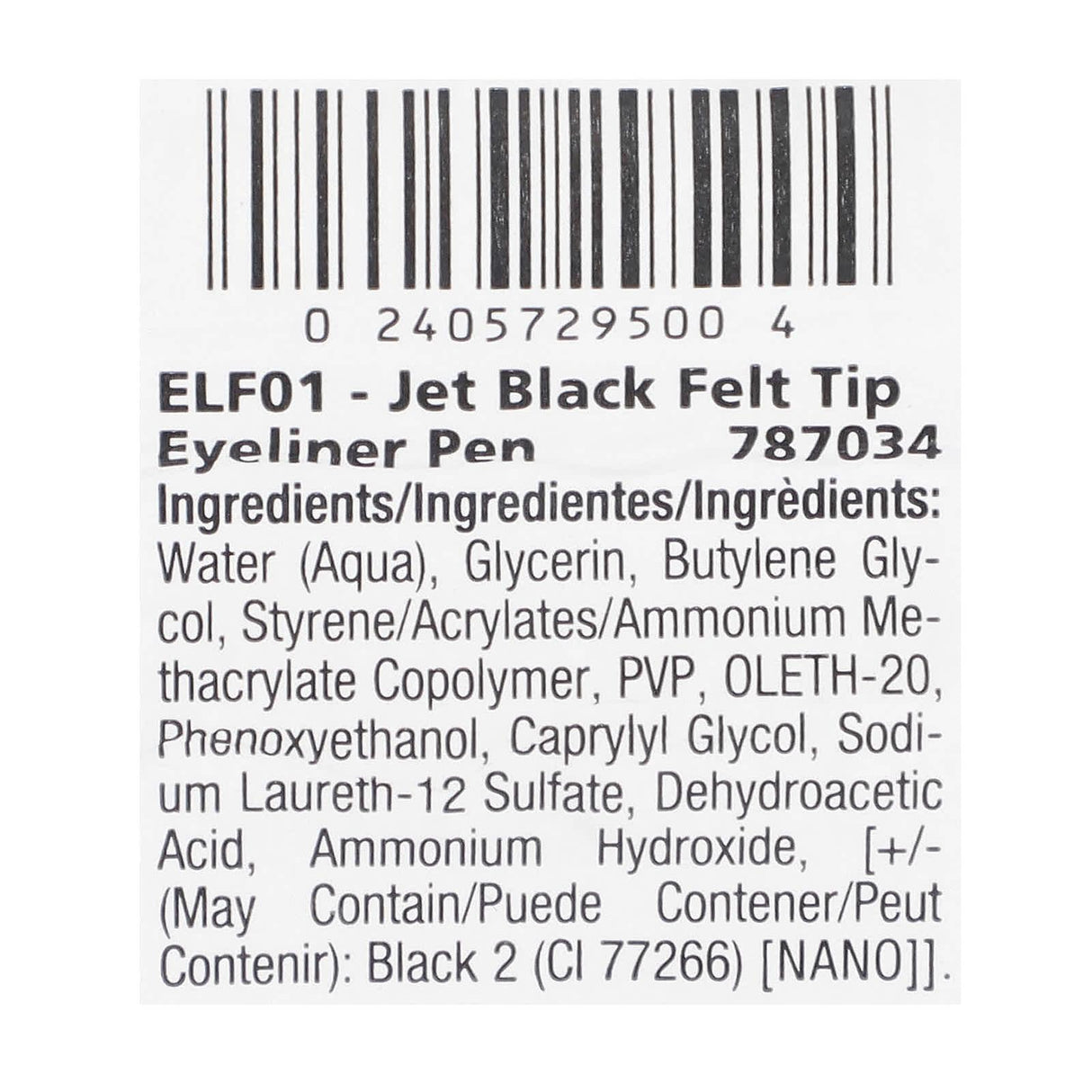 Palladio, Felt-Tip Eyeliner Pen, Jet Black ELF01, 0.037 fl oz (1.1 ml) - Supply Center USA