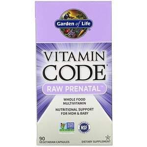 Garden of Life, Vitamin Code, RAW Prenatal, 90 Vegetarian Capsules - Supply Center USA