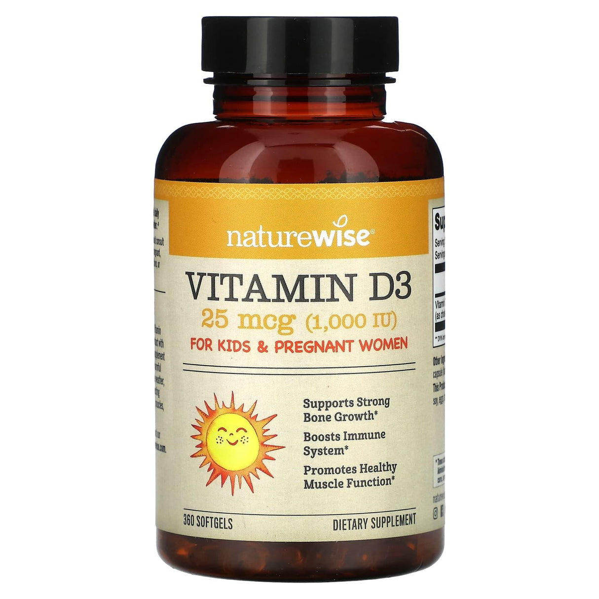 NatureWise, Vitamin D3, 25 mcg (1,000 IU), 360 Softgels - Supply Center USA