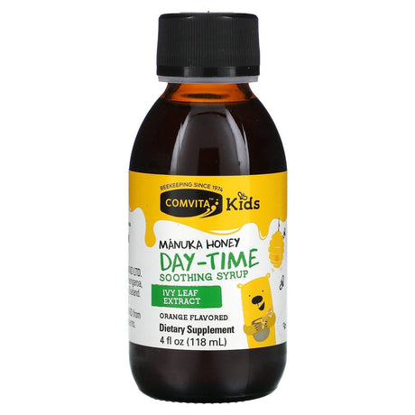 Comvita, Kids, Manuka Honey Day-Time Soothing Syrup, Orange, 4 fl oz (118 ml) - Supply Center USA