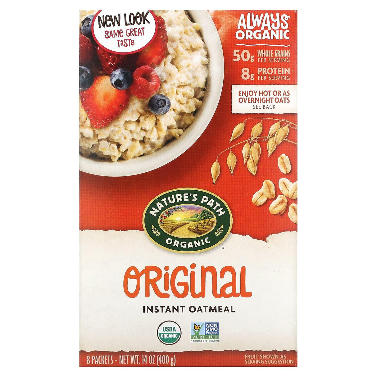 Nature's Path, Organic Instant Oatmeal, Apple Cinnamon, 8 Packets, 14 oz (400 g) - Supply Center USA