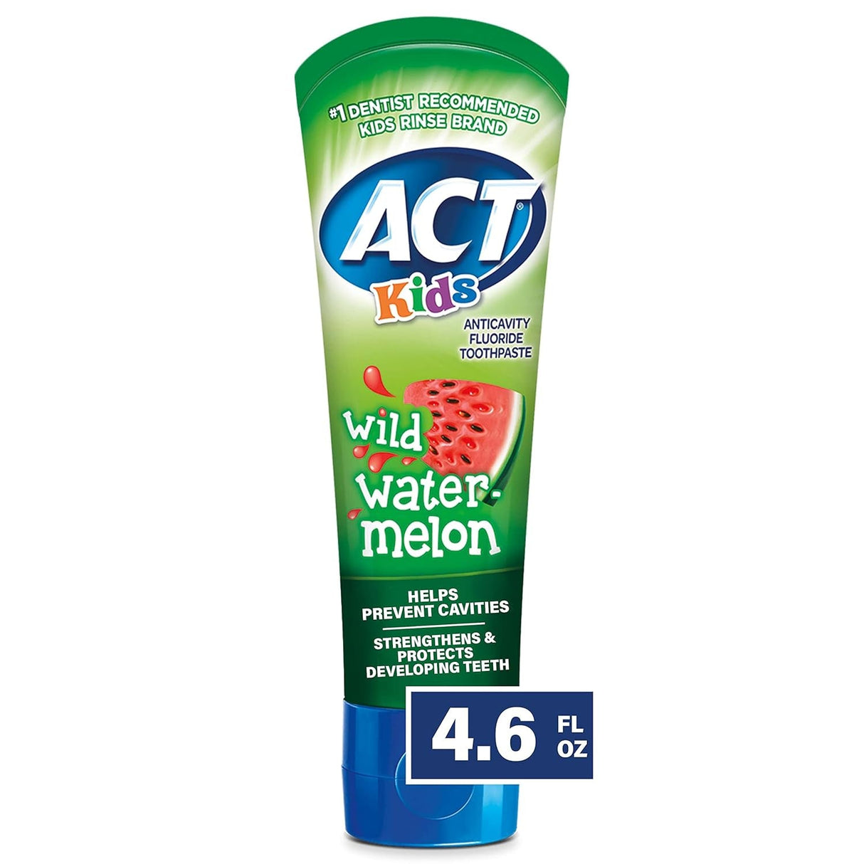 ACT Kids Anticavity Fluoride Toothpaste 4.6 Oz. Bubble Gum Blowout