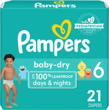 Pampers Baby Dry Diapers - Size 1, 120 Count, Absorbent Disposable Diapers