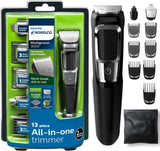Philips Norelco Multi Groomer All-In-One Trimmer Series 3000-13 Piece Mens Grooming Kit for Beard, Face, Nose, Ear Hair Trimmer and Hair Clipper - NO Blade Oil Needed, MG3740/40
