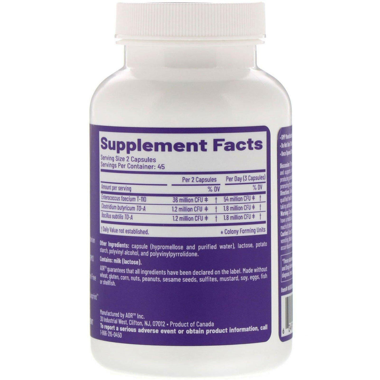 Advanced Orthomolecular Research AOR, Probiotic 3, 90 Vegetarian Capsules - Supply Center USA