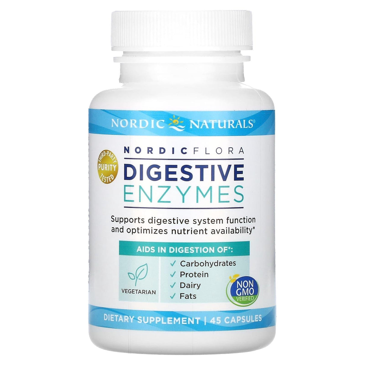 Nordic Naturals, Nordic Flora Digestive Enzymes, 45 Capsules - Supply Center USA