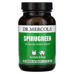 Dr. Mercola, SpiruGreen, For Cats & Dogs, 180 Tablets - Supply Center USA