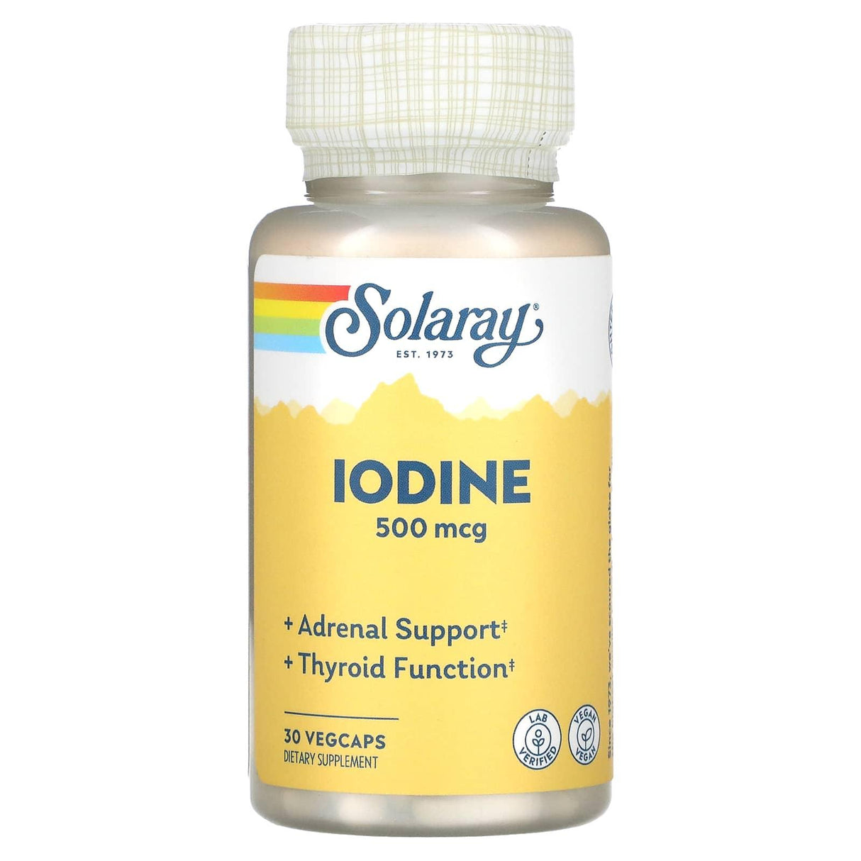 Solaray, Iodine, 500 mcg, 30 VegCaps - Supply Center USA