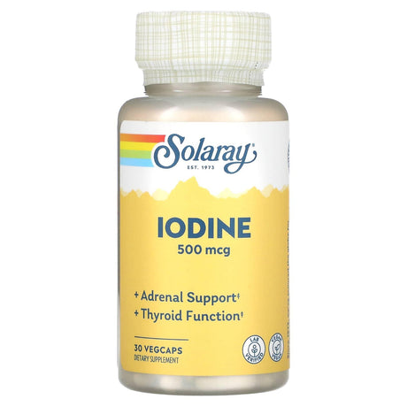 Solaray, Iodine, 500 mcg, 30 VegCaps - Supply Center USA