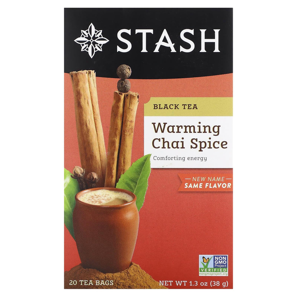 Stash Tea, Black Tea, Warming Chai Spice, 20 Tea Bags, 1.3 oz (38 g) - Supply Center USA