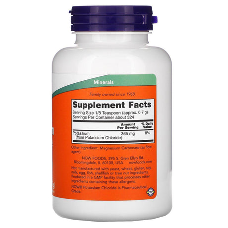 Now Foods, Potassium Chloride Powder, 8 oz (227 g) - Supply Center USA