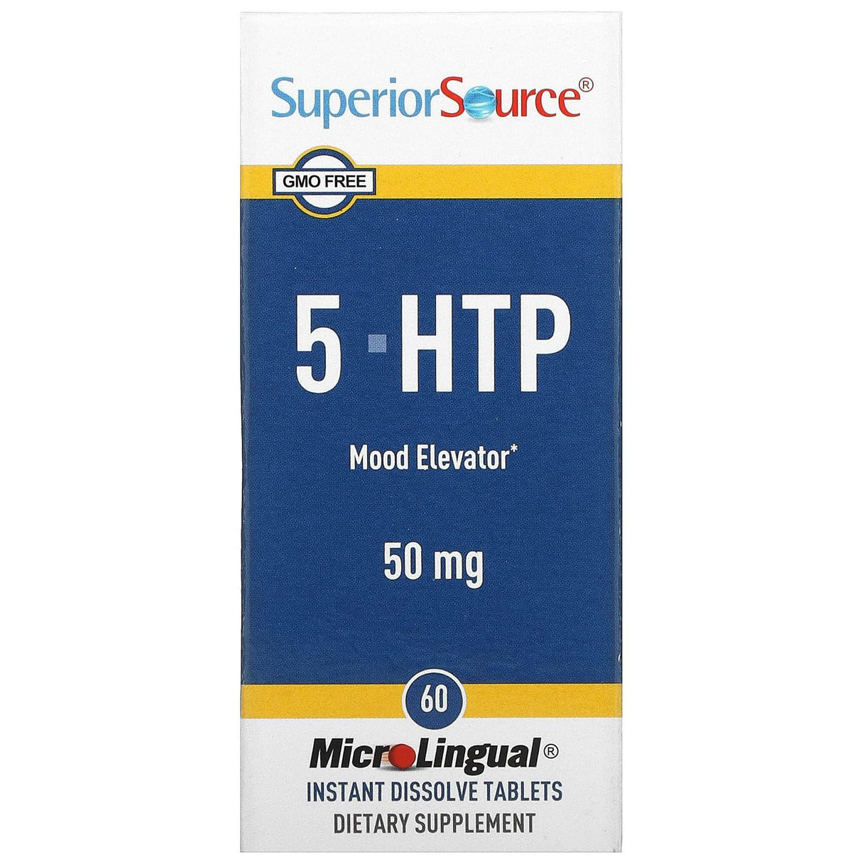 Superior Source, 5-HTP, 50 mg, 60 MicroLingual Instant Dissolve Tablets - Supply Center USA