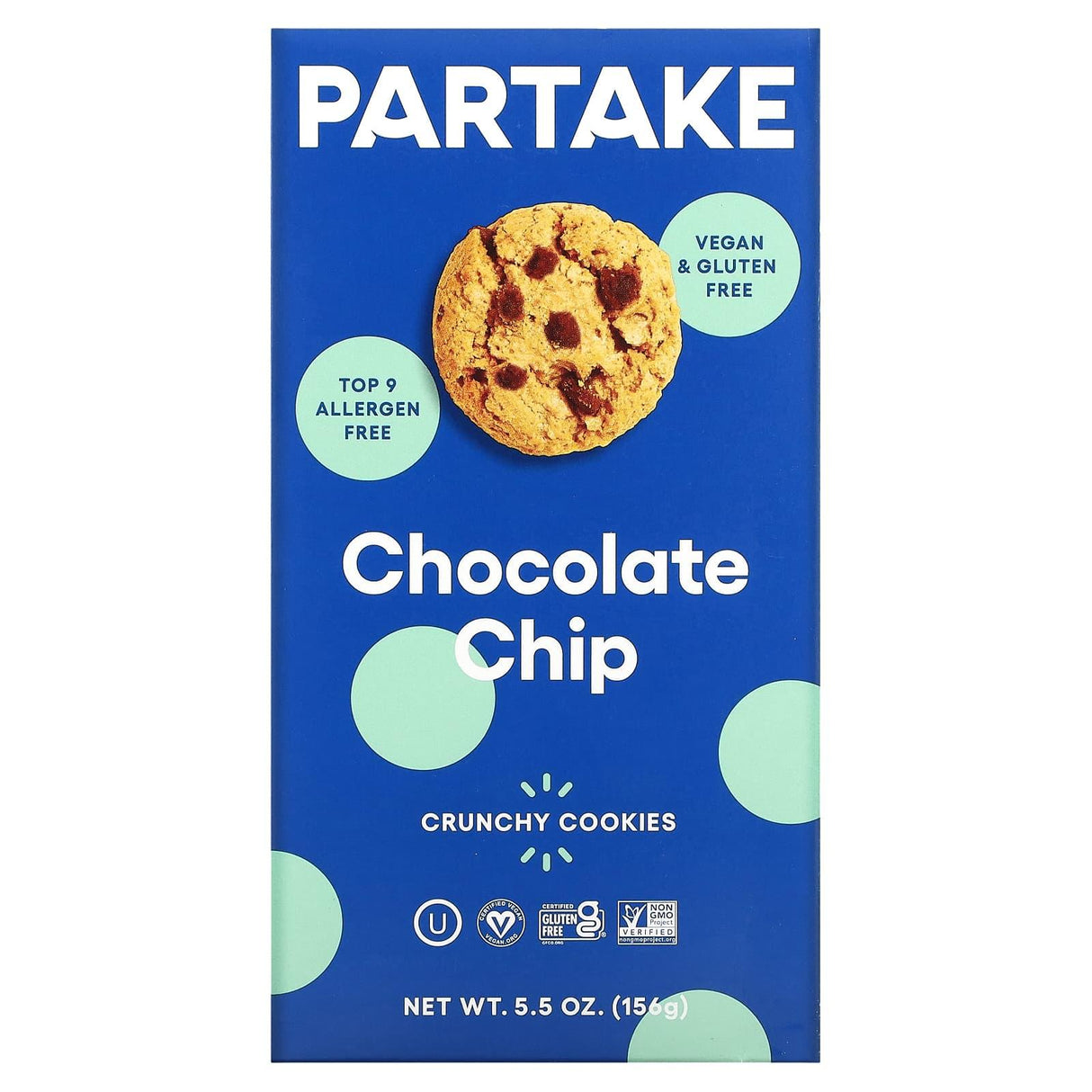 Partake, Crunchy Cookies, Chocolate Chip, 5.5 oz (156 g) - Supply Center USA