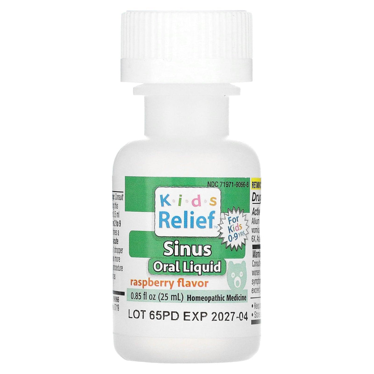 Homeolab USA, Kids Relief, Sinus Oral Liquid, For Kids 0-9 Yrs, Raspberry , 0.85 fl oz (25 ml) - Supply Center USA