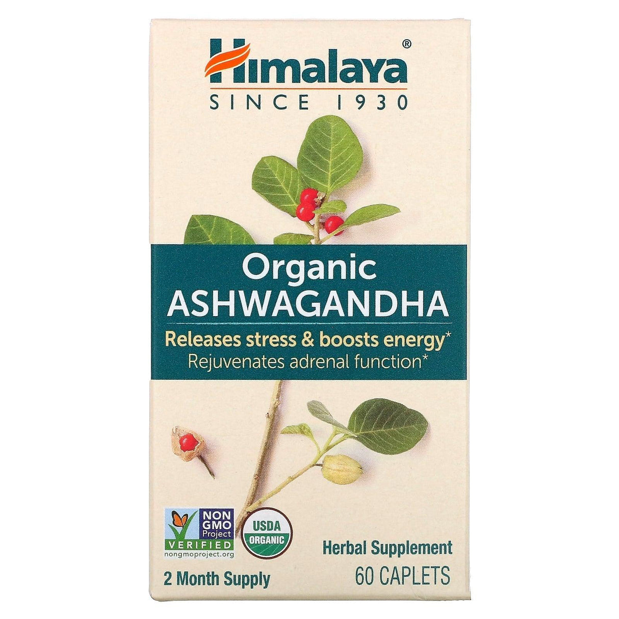 Himalaya, Organic Ashwagandha, 60 Caplets - Supply Center USA