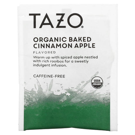 Tazo Teas, Herbal Tea, Organic Baked Cinnamon Apple, Caffeine-Free, 20 Tea Bags, 1.76 oz (50 g) - Supply Center USA