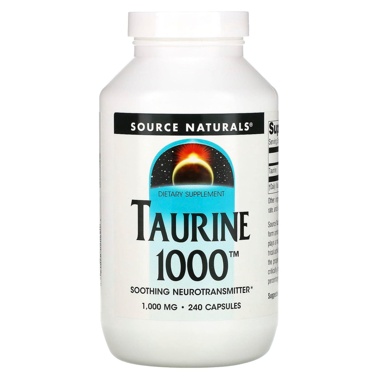 Source Naturals, Taurine 1000™, 1,000 mg, 60 Capsules - Supply Center USA