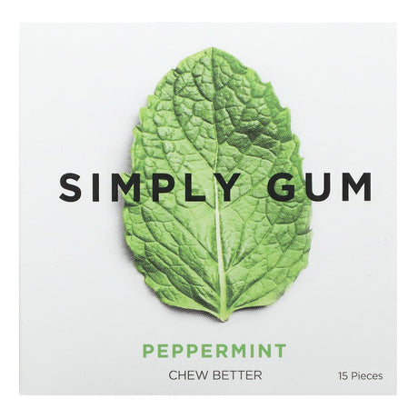 Simply Gum, Chewing Gum, Ginger , 15 Pieces - Supply Center USA