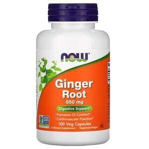 Now Foods, Ginger Root, 550 mg, 100 Veg Capsules - Supply Center USA