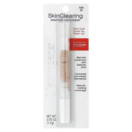 Neutrogena, SkinClearing Blemish Concealer, Fair 05, 0.05 oz (1.4 g) - Supply Center USA