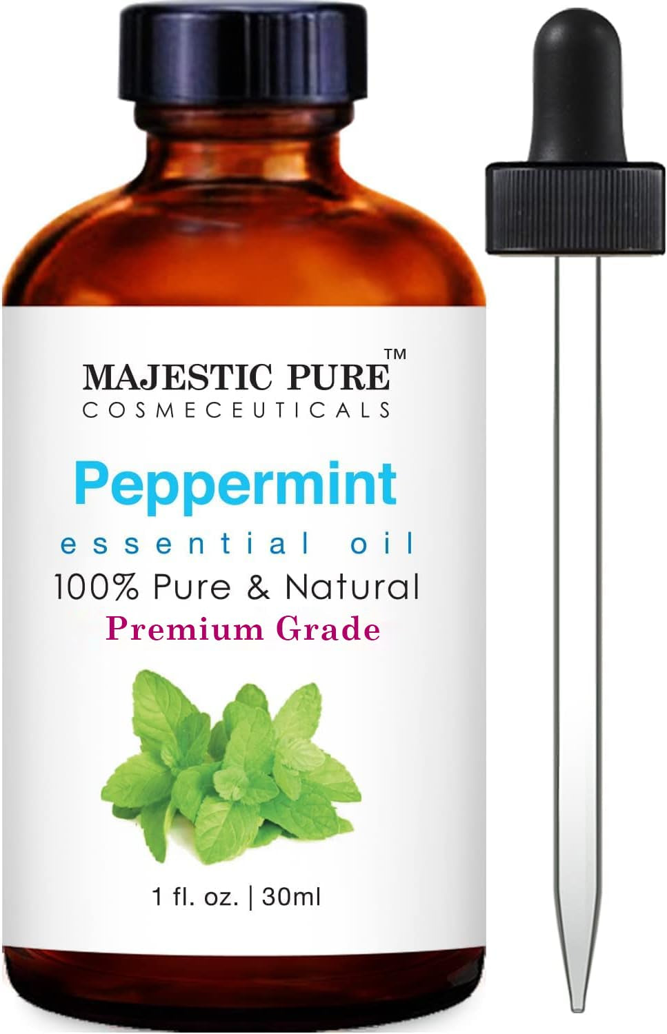 Majestic Pure Lavender Essential Oil with Glass Dropper | 100% Pure and Natural Lavender Oil | Premium Grade Essential Oils for Diffusers, Skin, Aromatherapy, Massage | 4 Fl Oz