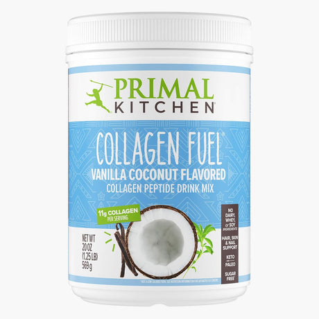 Primal Kitchen Vanilla Collagen Fuel® Drink Mix, Vanilla Coconut Collagen Peptides, No Sugar or Dairy, 20 Ounces