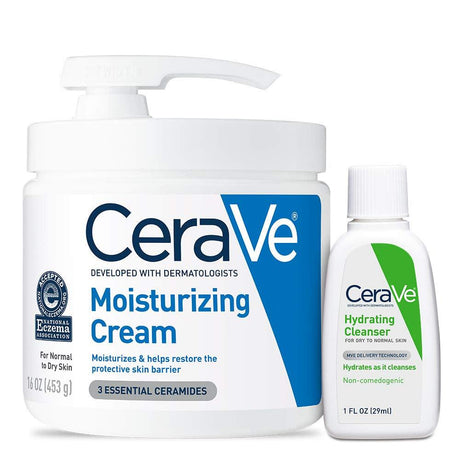 Cerave Moisturizing Cream | Body and Face Moisturizer for Dry Skin | Body Cream with Hyaluronic Acid and Ceramides | Daily Moisturizer | Oil-Free | Fragrance Free | Non-Comedogenic | 19 Ounce - Supply Center USA