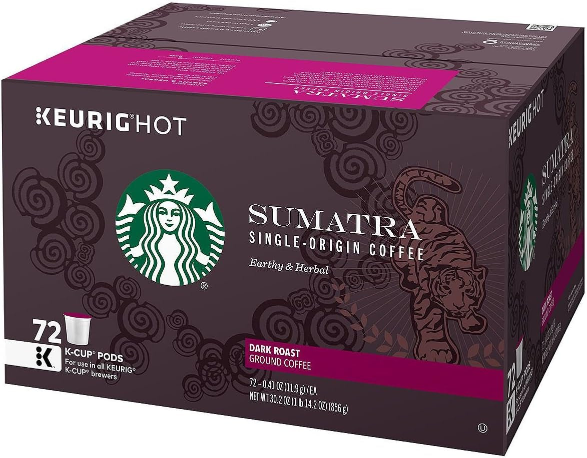 Starbucks K-Cup Coffee Pods, Dark Roast Coffee, French Roast for Keurig Brewers, 100% Arabica, 4 Boxes (96 Pods Total)