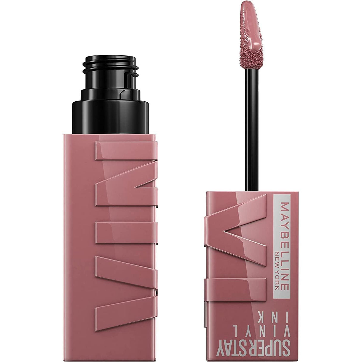 Maybelline Super Stay Vinyl Ink Longwear No-Budge Liquid Lipcolor Makeup, Highly Pigmented Color and Instant Shine, Cheeky, Rose Nude Lipstick, 0.14 Fl Oz, 1 Count - Supply Center USA