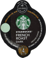 Starbucks K-Cup Coffee Pods, Dark Roast Coffee, French Roast for Keurig Brewers, 100% Arabica, 4 Boxes (96 Pods Total)