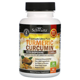 BioSchwartz, Premium Ultra Pure Turmeric Curcumin with Bioperine, 500 mg, 90 Veggie Caps - Supply Center USA