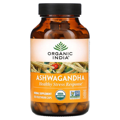 Organic India, Ashwagandha, 180 Vegetarian Caps - Supply Center USA