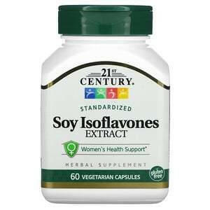 21st Century, Standardized Soy Isoflavones Extract, 60 Vegetarian Capsules - HealthCentralUSA