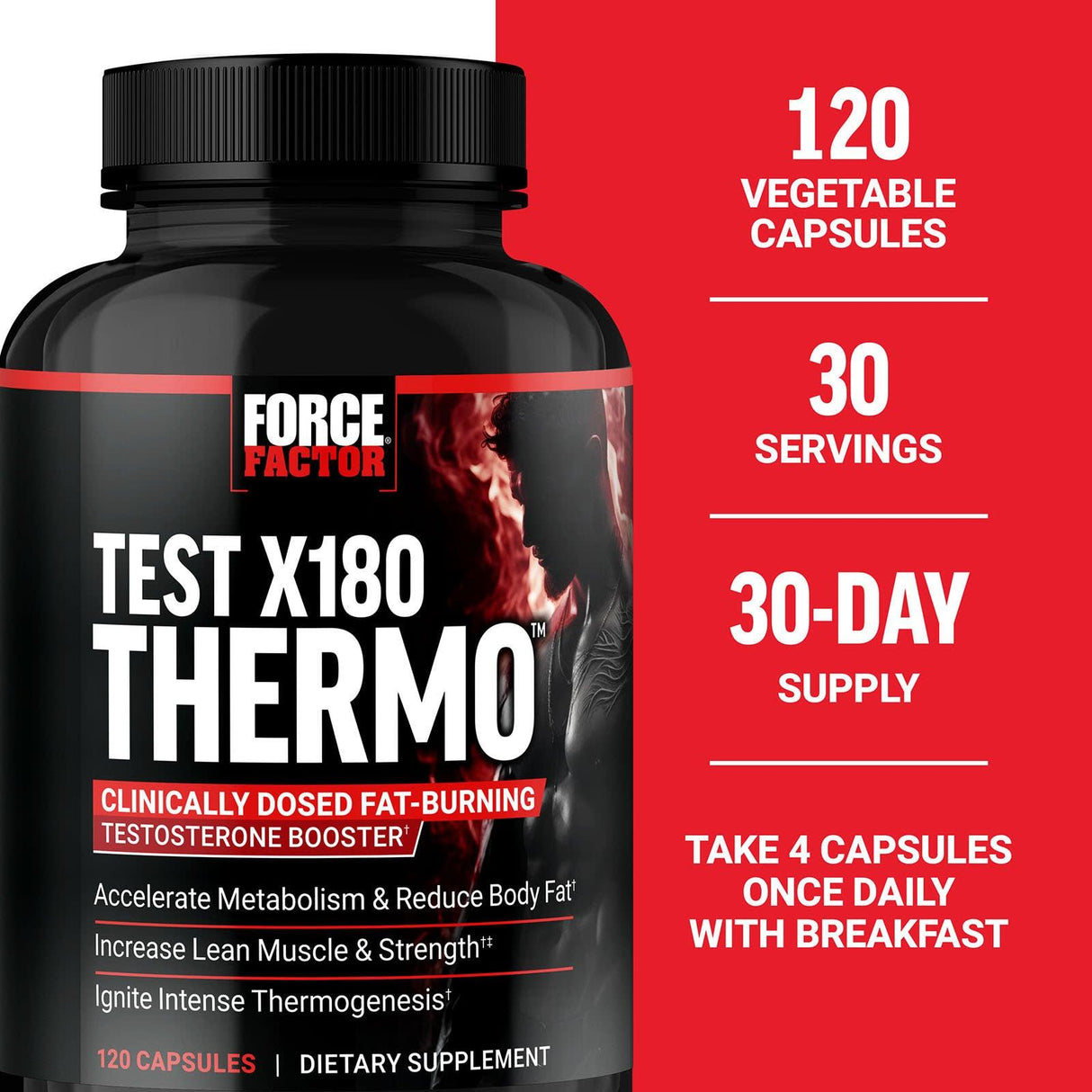 Force Factor, Test X180 Thermo™, 120 Capsules - Supply Center USA