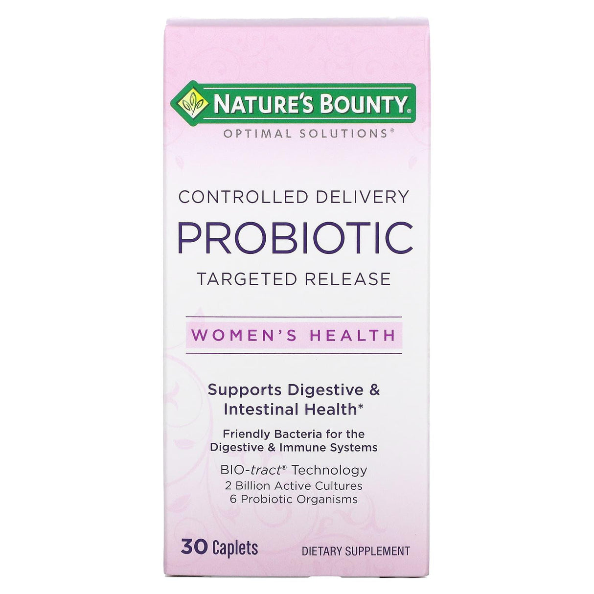 Nature's Bounty, Optimal Solutions, Women's Health, Controlled Delivery Probiotic, 30 Caplets - Supply Center USA