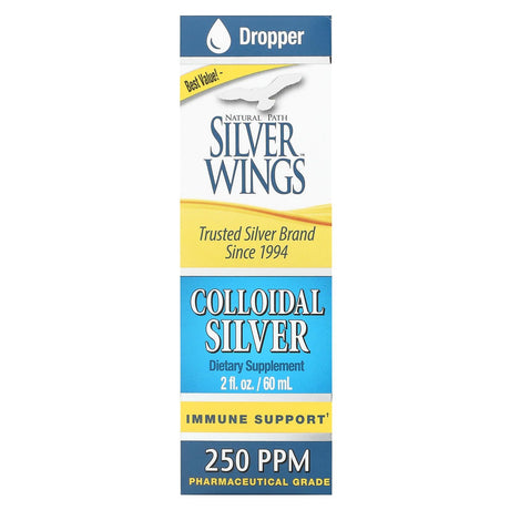 Natural Path Silver Wings, Colloidal Silver, 250 ppm, 4 fl oz (120 ml) - Supply Center USA