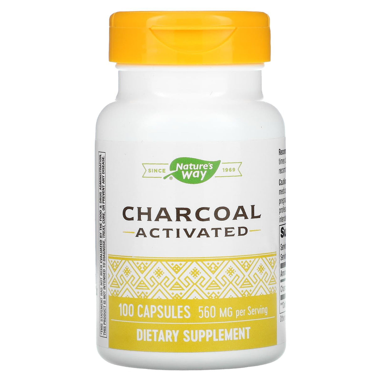 Nature's Way, Charcoal Activated, 280 mg, 100 Capsules - Supply Center USA