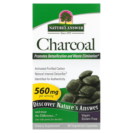 Nature's Answer, Charcoal, 280 mg, 90 Vegetarian Capsules - Supply Center USA