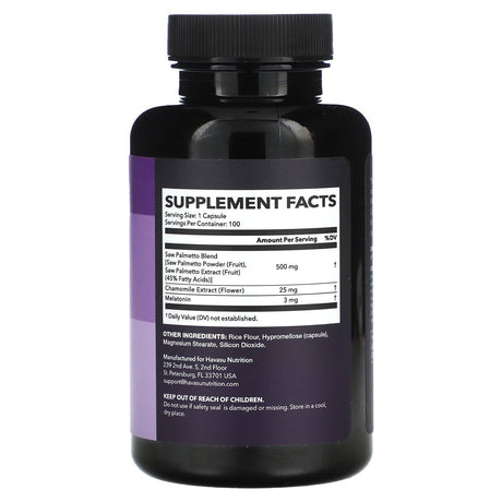 Havasu Nutrition, Saw Palmetto PM Formula, 100 Capsules - Supply Center USA