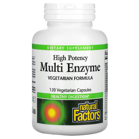 Natural Factors, High Potency Multi Enzyme, 60 Vegetarian Capsules - Supply Center USA