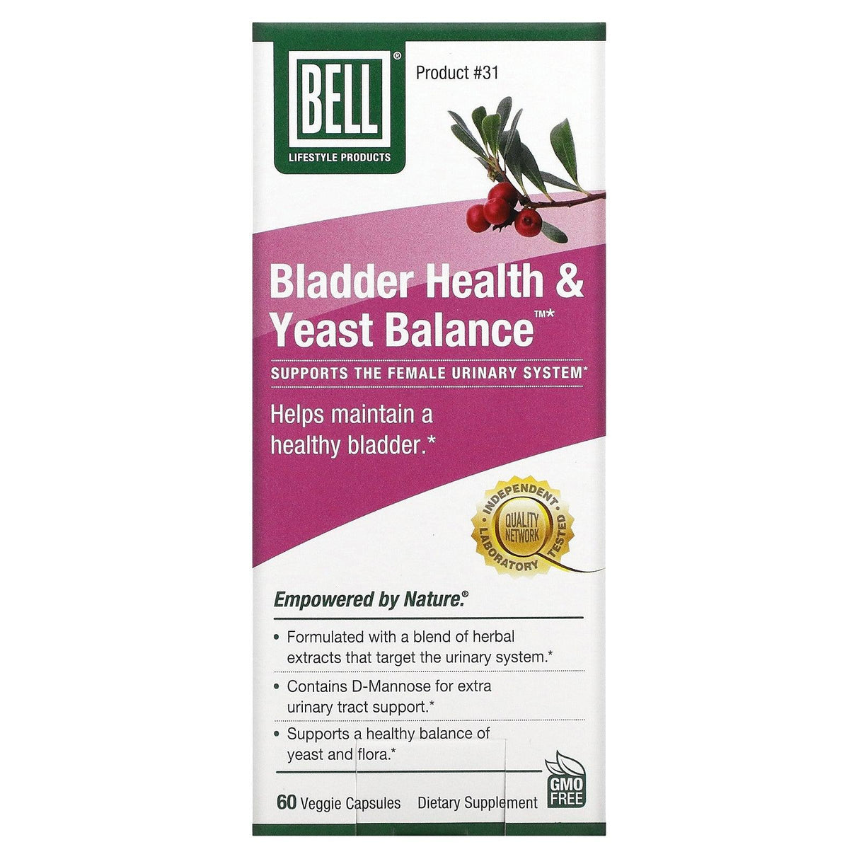 Bell Lifestyle, Bladder Health & Yeast Balance, 60 Veggie Capsules - Supply Center USA