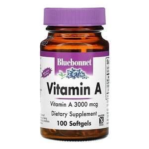 Bluebonnet Nutrition, Vitamin A, 3,000 mcg, 100 Softgels - Supply Center USA