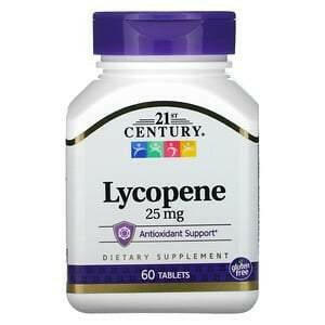 21st Century, Lycopene, 25 mg, 60 Tablets - HealthCentralUSA