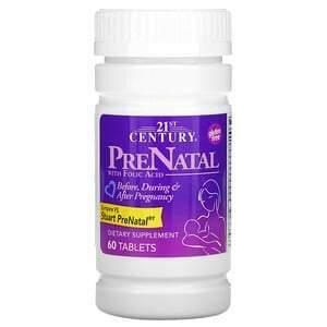 21st Century, PreNatal with Folic Acid, 60 Tablets - Supply Center USA